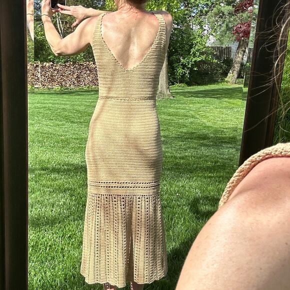 Rachel Comey Crochet Midi Dress Size Small Straw Cotton Knit $635 Peru EUC - Picture 5 of 16